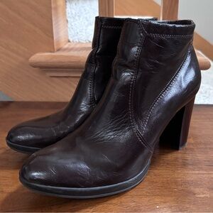 Brown Franco Sarto Heeled Booties